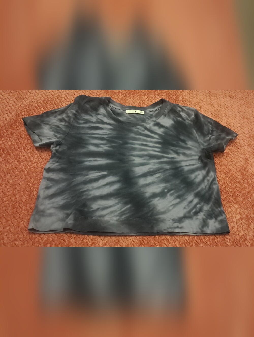Wilfred Free Blue Tie Dye Cropped Top